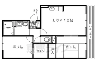 リバーサウス枚方【205号室】の間取り