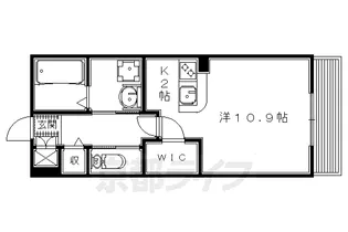 ヴァンヴェール枚方【202号室】の間取り