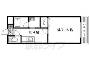 大阪府枚方市堤町【マンション】の間取り