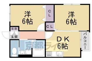 大阪府枚方市香里園桜木町【アパート】の間取り