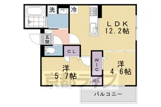 京都府京都市北区小山上初音町【アパート】の間取り