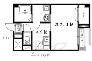 大阪府枚方市小倉町【アパート】の間取り