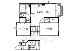 オリーブ長尾【201号室】の間取り