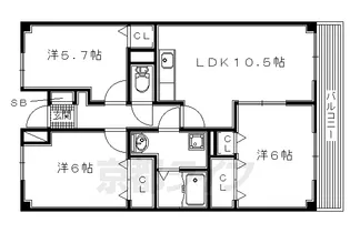 カーサ フィレンツェ【302号室】の間取り