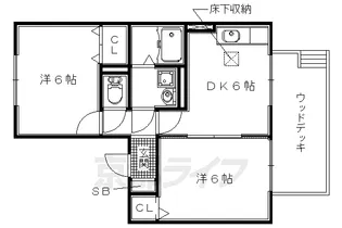 クレール山之上【103号室】の間取り