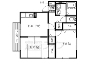 サニーウェル【2階】の間取り