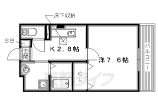 プラシード カーサⅠ【103号室】の間取り
