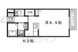 クリサンスコート【2階】の間取り