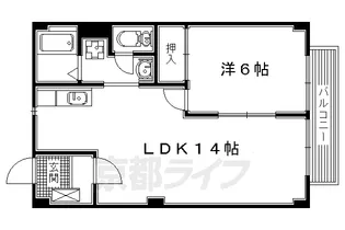 シャルマンコーポ走谷【202号室】の間取り