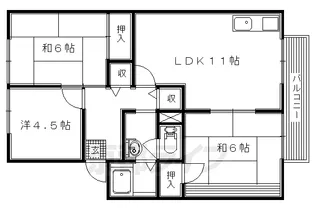 南ハイツ【101号室】の間取り