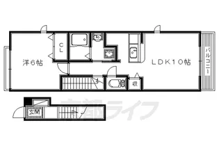 シャルマン フルール【201号室】の間取り