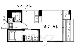 カーサ グランツ【203号室】の間取り