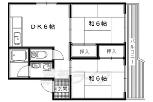 大阪府枚方市高塚町【マンション】の間取り