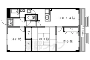 第2ゲートリバーハイツ【405号室】の間取り