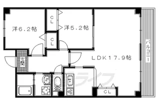 大阪府枚方市楠葉野田1丁目【マンション】の間取り