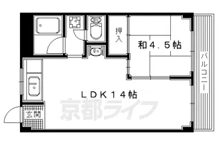 大阪府枚方市宮之阪1丁目【マンション】の間取り