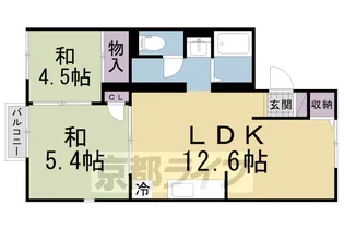 奥野ハイツ【2階】の間取り