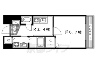 エクセルシス【203号室】の間取り