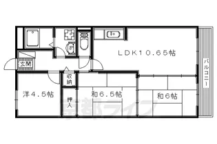 大阪府枚方市東中振2丁目【マンション】の間取り