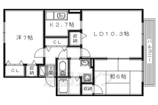 メルベーユO.Y【202号室】の間取り