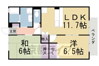 大阪府枚方市藤田町【アパート】の間取り