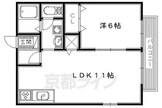 ジャンシアーヌ【103号室】の間取り
