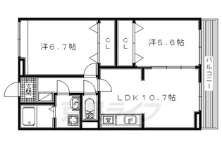 グランコリーヌ【101号室】の間取り