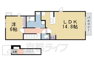 ベル エトワールB【202号室】の間取り