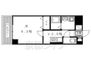 大阪府枚方市岡東町【マンション】の間取り