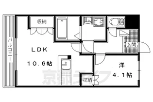 メゾン・ベルヴェデーレ【306号室】の間取り