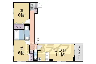 大阪府枚方市大峰元町1丁目【アパート】の間取り