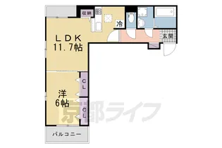 パレス藤阪東【102号室】の間取り