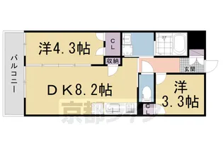 アルファクラージュⅢ【205号室】の間取り
