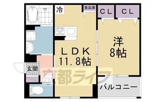 ハーベス アイ【203号室】の間取り