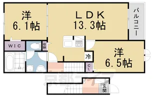 メゾン ラフィーネⅡ【203号室】の間取り