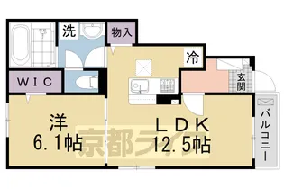 エスポワール下赤田【101号室】の間取り
