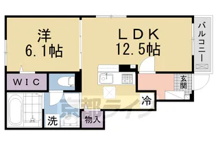 エスポワール下赤田【104号室】の間取り