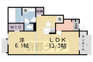 1LDKの間取り画像