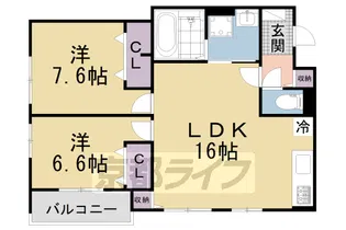コンチェルト【204号室】の間取り