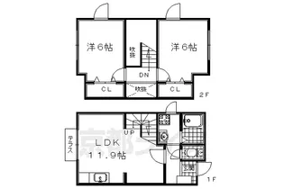 ピアッツア玉水C【103号室】の間取り