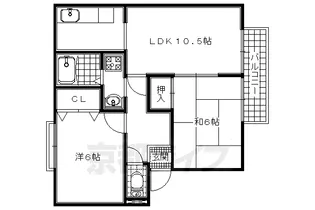 ファミール州見A・B・C・D棟【D201号室】の間取り