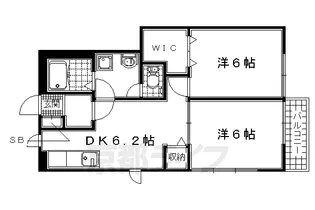 リバーバレー【202号室】の間取り
