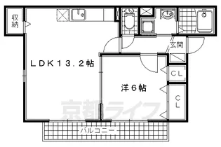 エクセラン・ソワ【102号室】の間取り