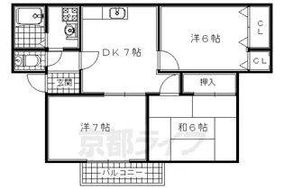 ルミエール州見【102号室】の間取り