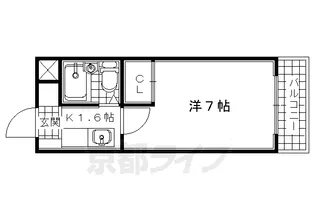 ロイヤルクリヨン【310号室】の間取り