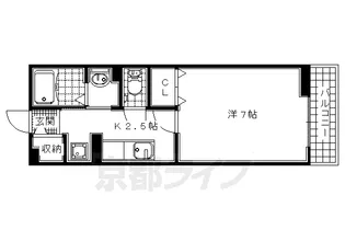 ワン ウッド ハイツⅡ【203号室】の間取り