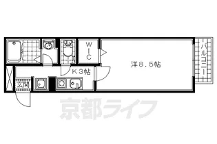 エクセルコート【201号室】の間取り