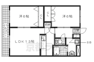 CASA AL DENTE(カーサアルデンテ)【206号室】の間取り