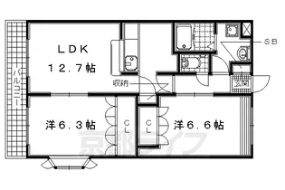 ボンボニエール【2階】の間取り