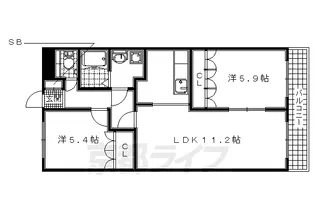 シャインヒルズⅠ【105号室】の間取り